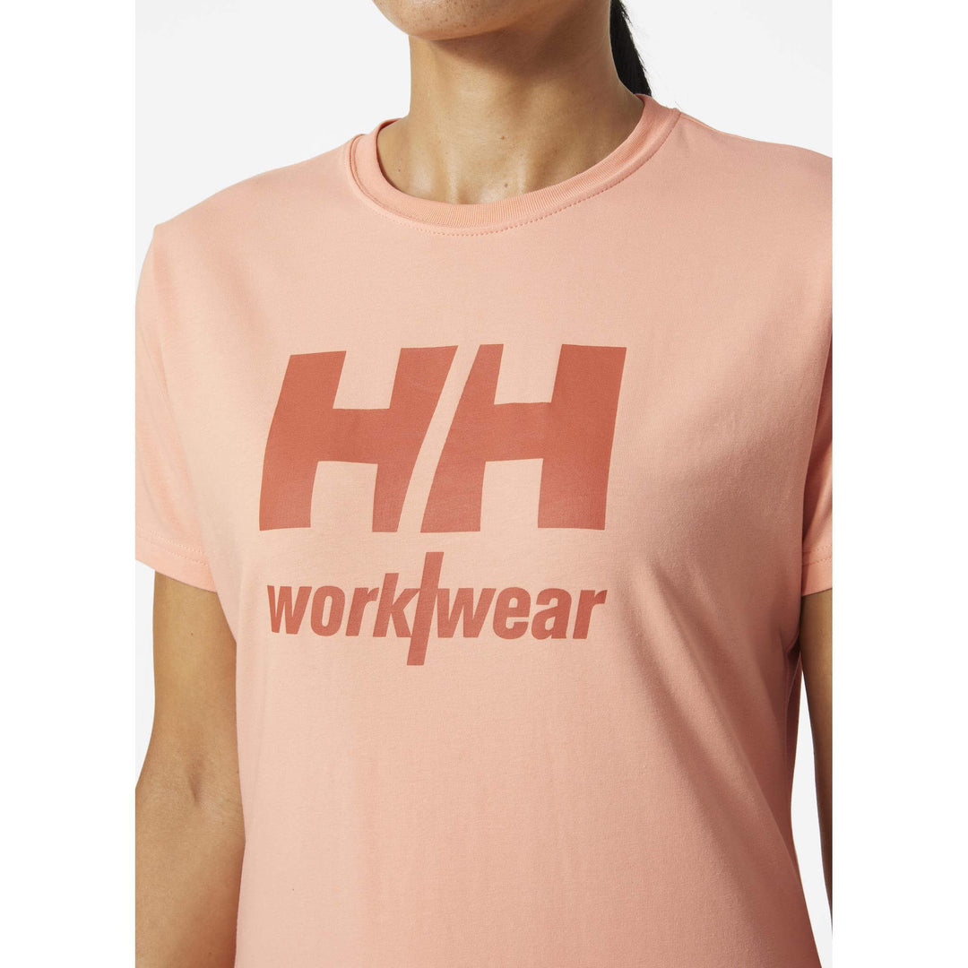 Helly Hansen W Womens HH Logo T-Shirt Rose Quartz Feature 1#colour_rose-quartz