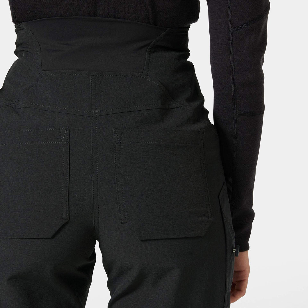 Helly Hansen Womens Alna 4X Hi-Vis 4-Way-Stretch Maternity Work Trousers Class 1 Yellow/Ebony Feature 1#colour_yellow-ebony