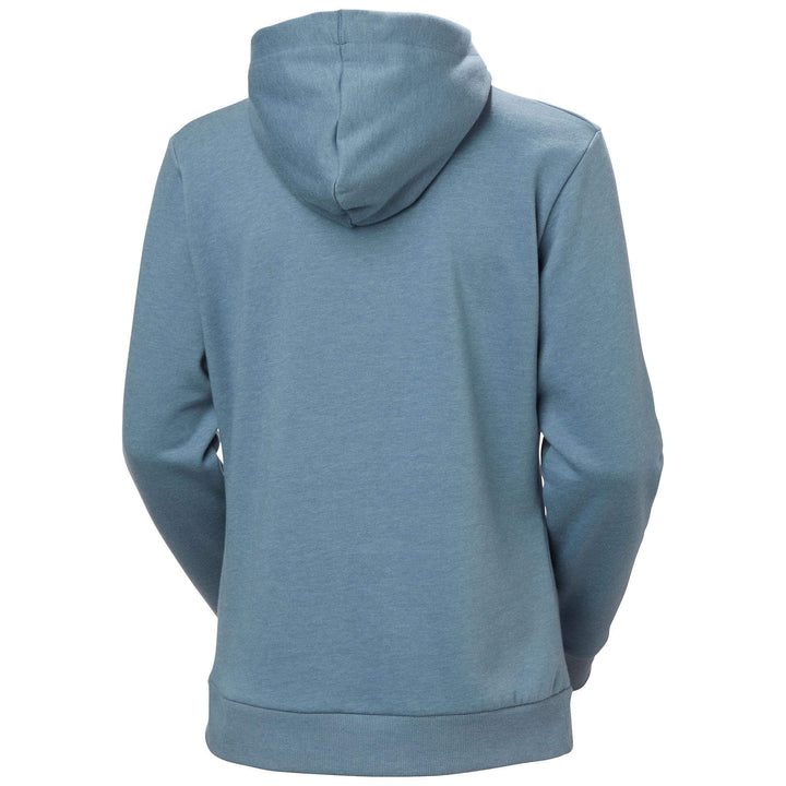 Helly Hansen Womens Classic HH Logo Hoodie Washed Navy Melange Back#colour_washed-navy-melange
