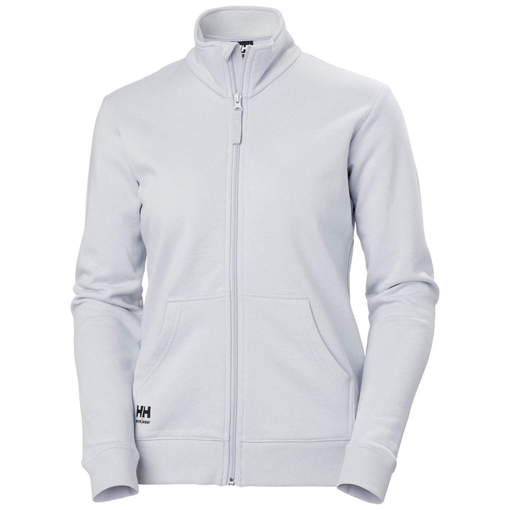 Helly Hansen Womens Classic Zip Sweatshirt Grey Fog Front#colour_grey-fog