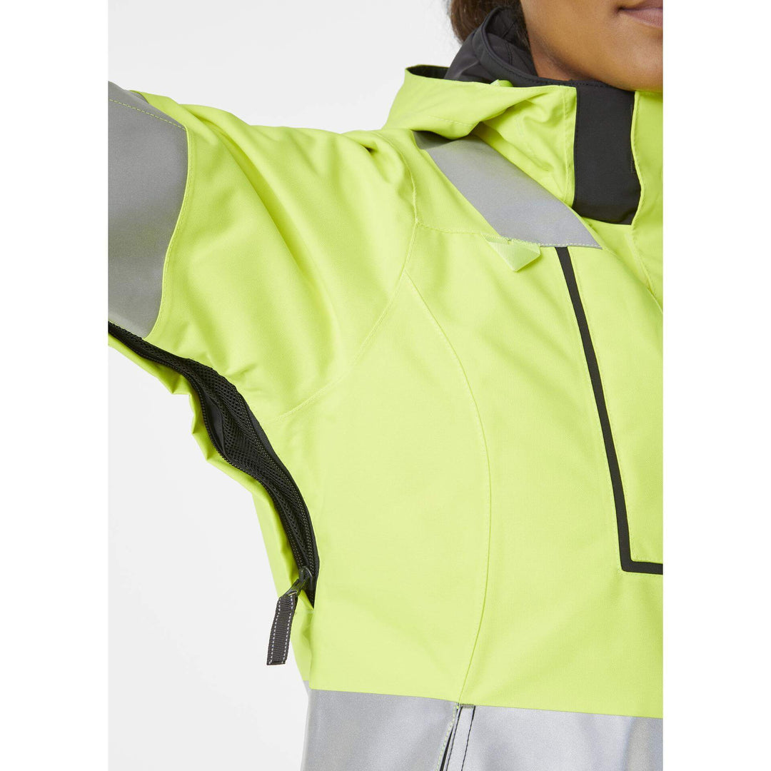 Helly Hansen Womens Luna Hi Vis Winter Insulated Jacket Yellow/Ebony 5 Feature 1#colour_yellow-ebony