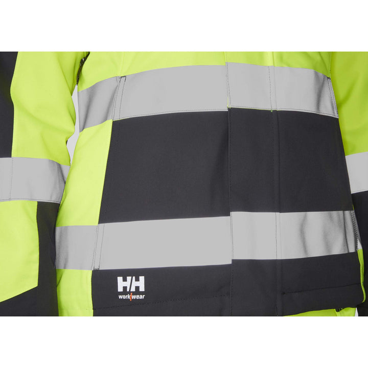 Helly Hansen Womens Luna Hi Vis Winter Insulated Jacket Yellow/Ebony 8 Feature 4#colour_yellow-ebony