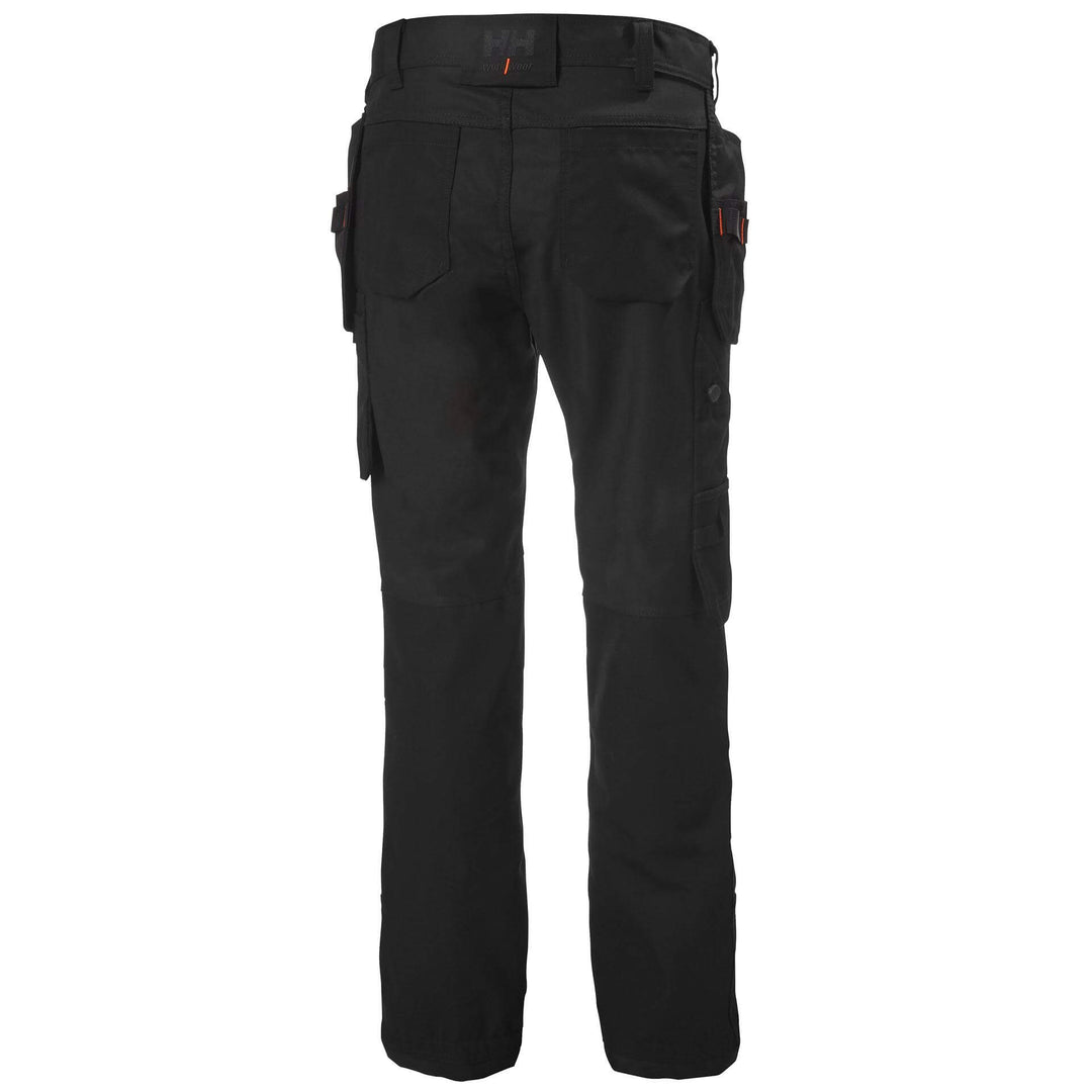 Helly Hansen Womens Luna Stretch Construction Work Trousers Black 2 Rear #colour_black