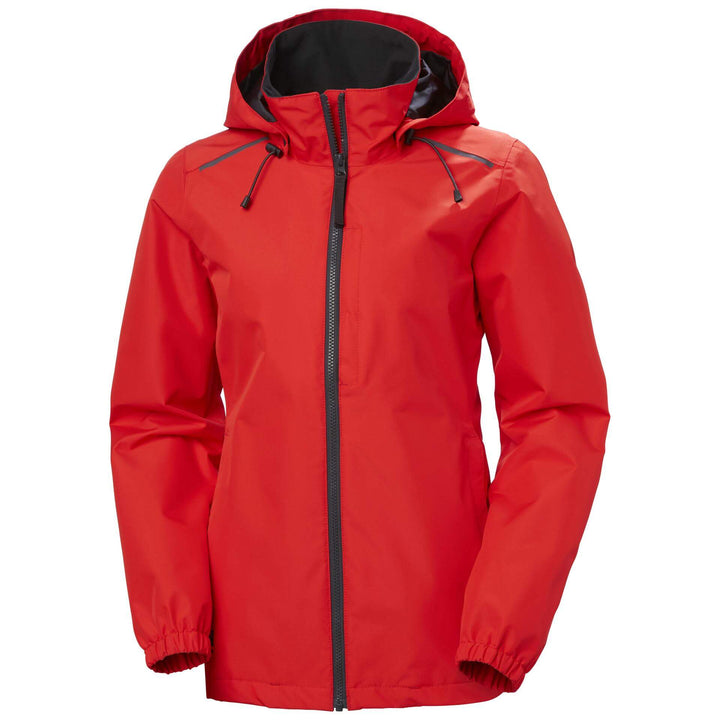 Helly Hansen Womens Manchester 2.0 Waterproof Shell Jacket Alert Red Front#colour_alert-red