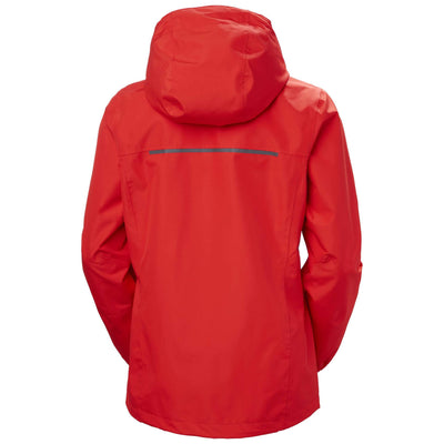 Helly Hansen Womens Manchester 2.0 Waterproof Shell Jacket Alert Red Back#colour_alert-red