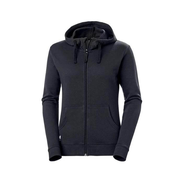 Helly Hansen Womens Manchester Zip Hoodie Navy Front#colour_navy