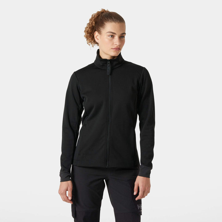 Helly Hansen Womens Tech Midlayer Fleece Black OnBody 1#colour_black