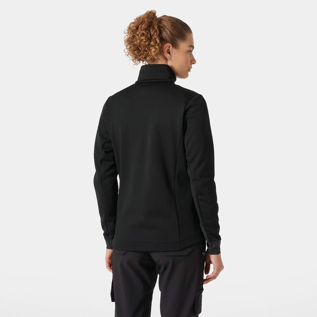 Helly Hansen Womens Tech Midlayer Fleece Black OnBody 2#colour_black