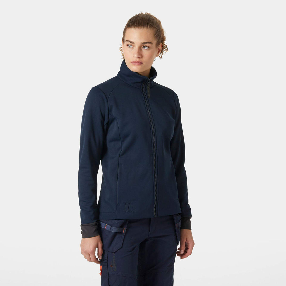Helly Hansen Womens Tech Midlayer Fleece Navy OnBody 1#colour_navy