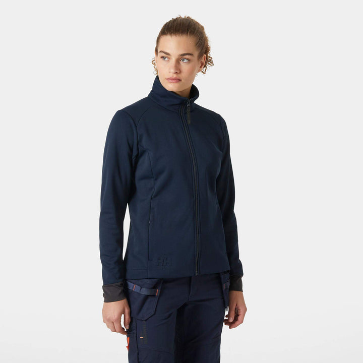 Helly Hansen Womens Tech Midlayer Fleece Navy OnBody 1#colour_navy