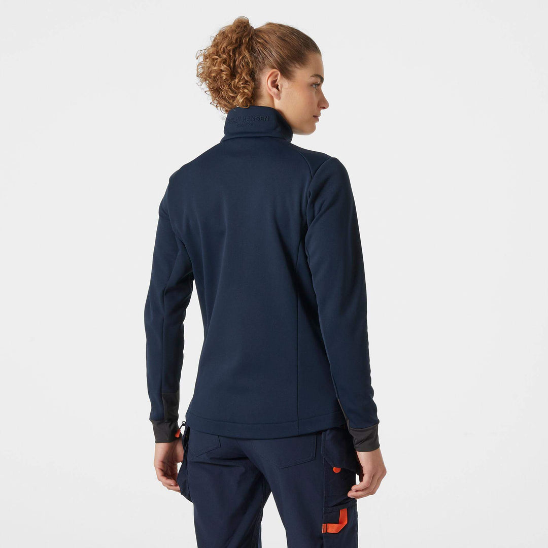 Helly Hansen Womens Tech Midlayer Fleece Navy OnBody 2#colour_navy