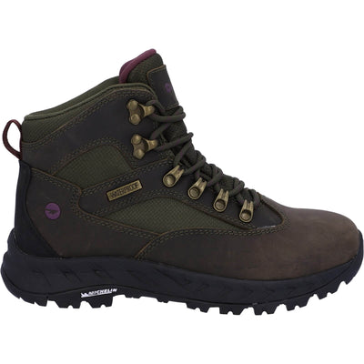 Hi-Tec Euro Trail Lightweight waterproof Hiking Boots Khaki 6#colour_khaki