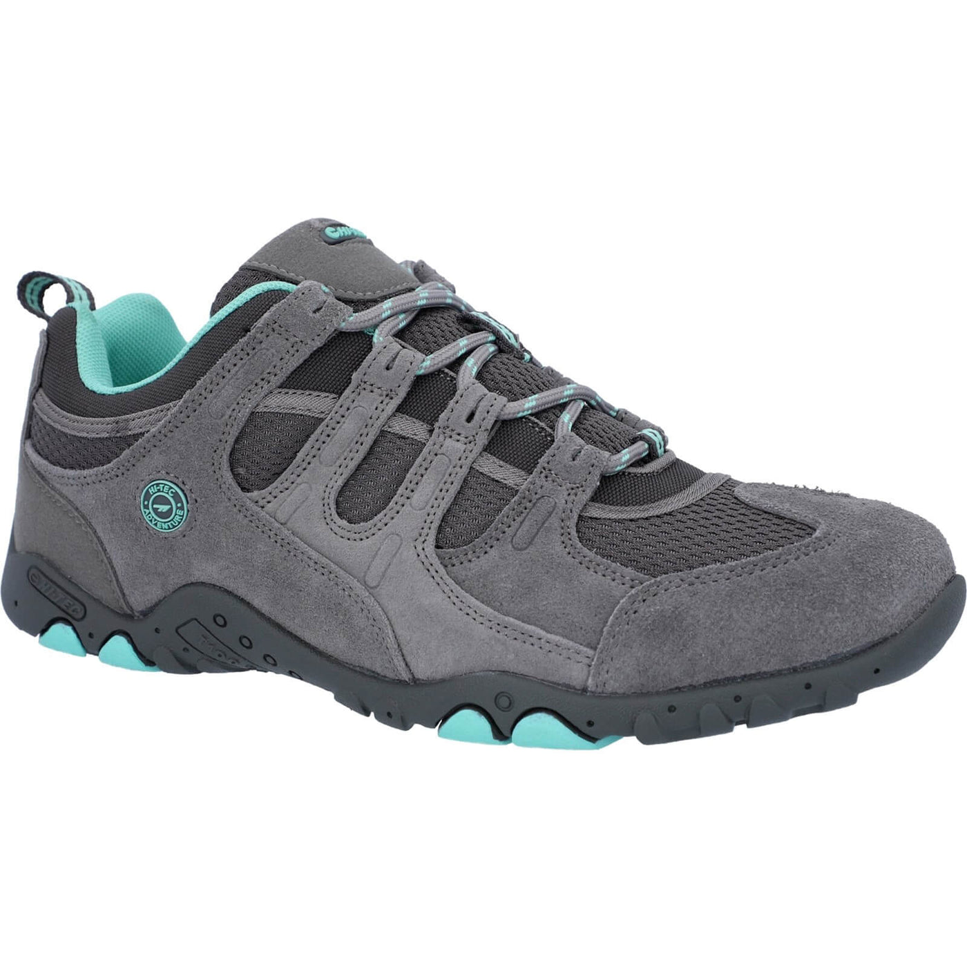 Hi-Tec Quadra II Hiking Shoes Grey/Mint 1#colour_grey-mint