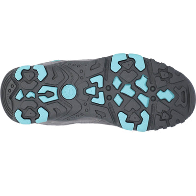 Hi-Tec Quadra II Hiking Shoes Grey/Mint 4#colour_grey-mint