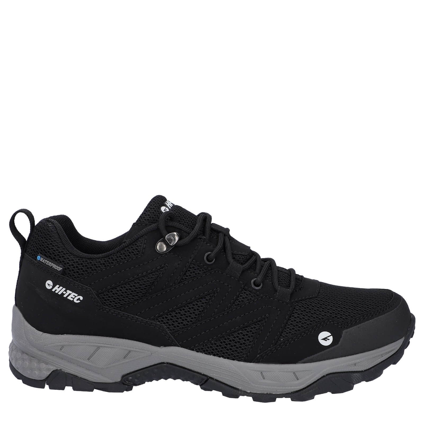 Hi-Tec Saunter WP Lightweight Waterproof Hiking Boots Black 6#colour_black