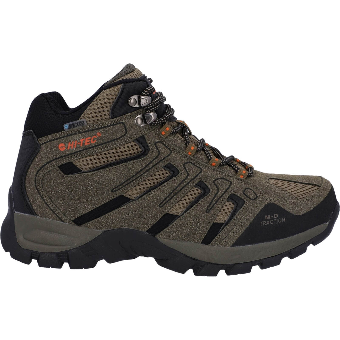 Hi-Tec Torca Mid Lightweight Waterproof Hiking Boots Dark Taupe/Desert 6#colour_dark-taupe-desert