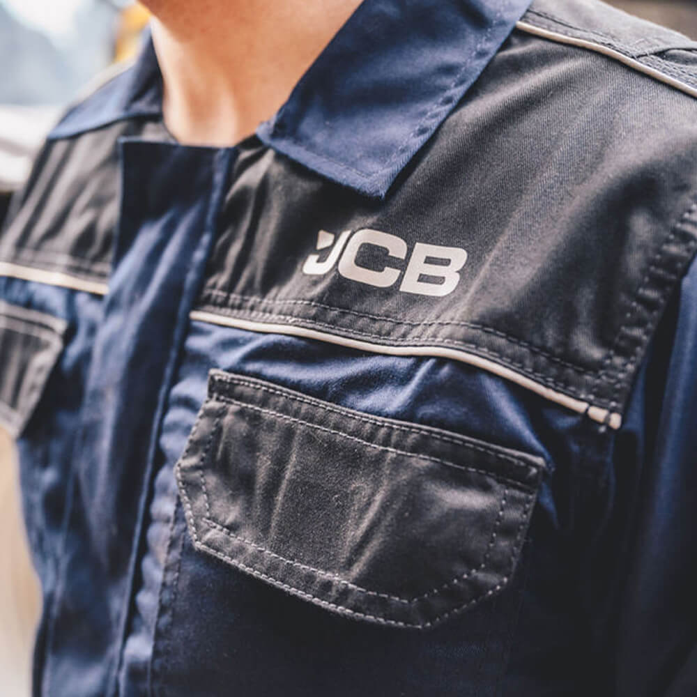 JCB Trade Coverall Overall Navy Blue/Black Lifestyle 2#colour_navy-blue-black