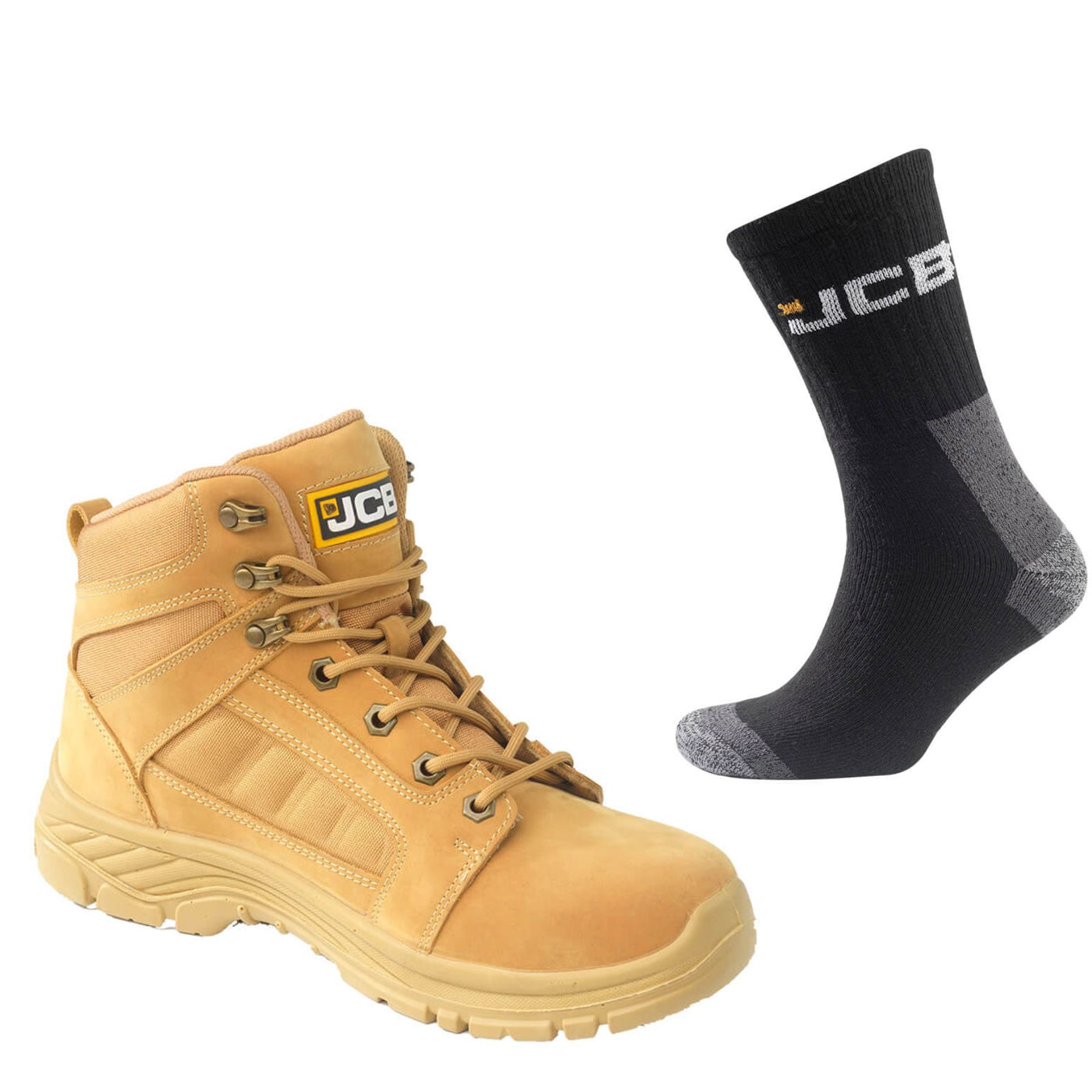 JCB Loadall Special Offer Pack - JCB Loadall Safety Work Boots + 3 Pairs Work Socks