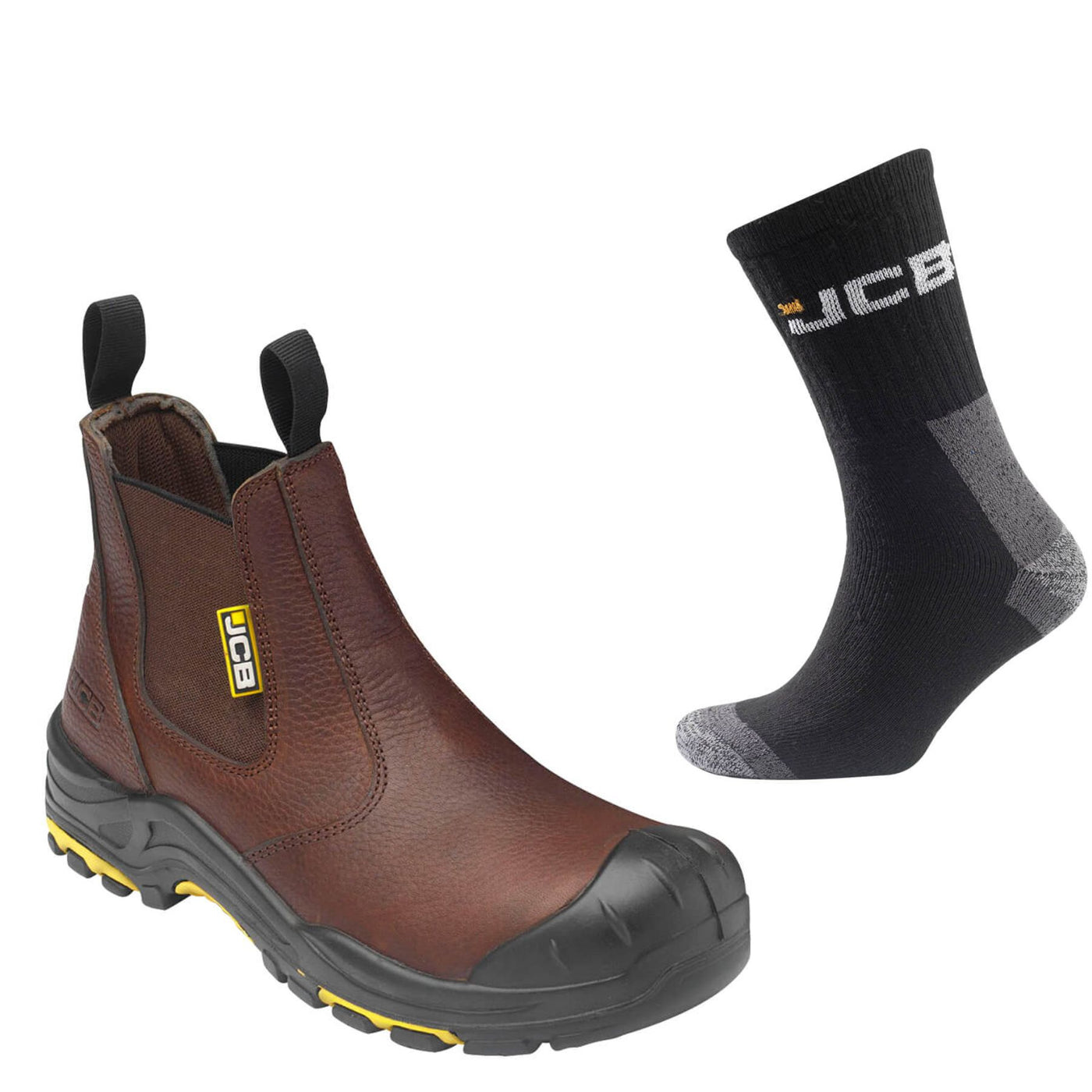JCB Safety Dealer Boots Special Offer Pack - JCB Safety Dealer Boots + 3 Pairs Work Socks