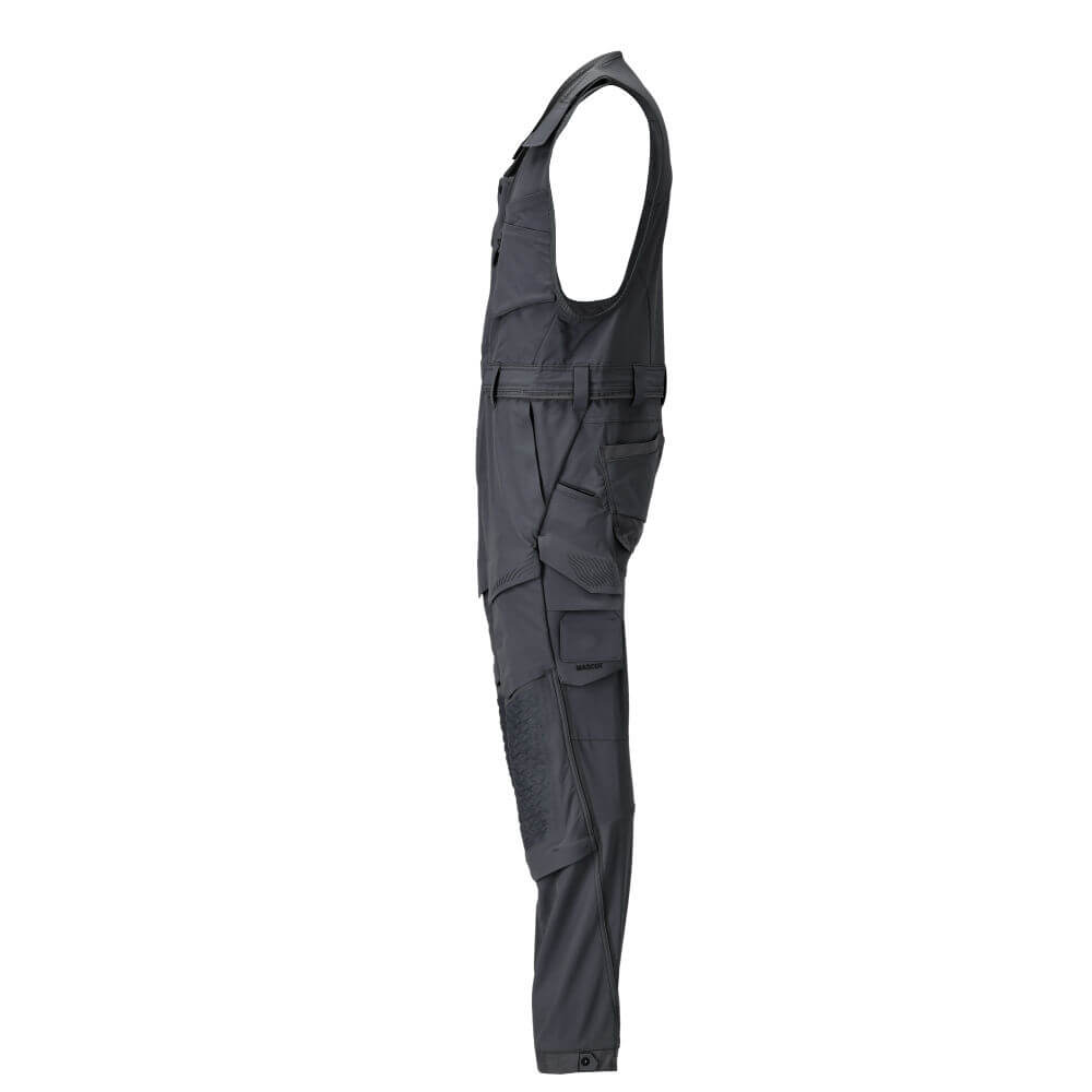 Mascot 4-Way-Stretch Lightweight Durable Combi Suit with Kneepad Pockets 22069-311 Right #colour_black
