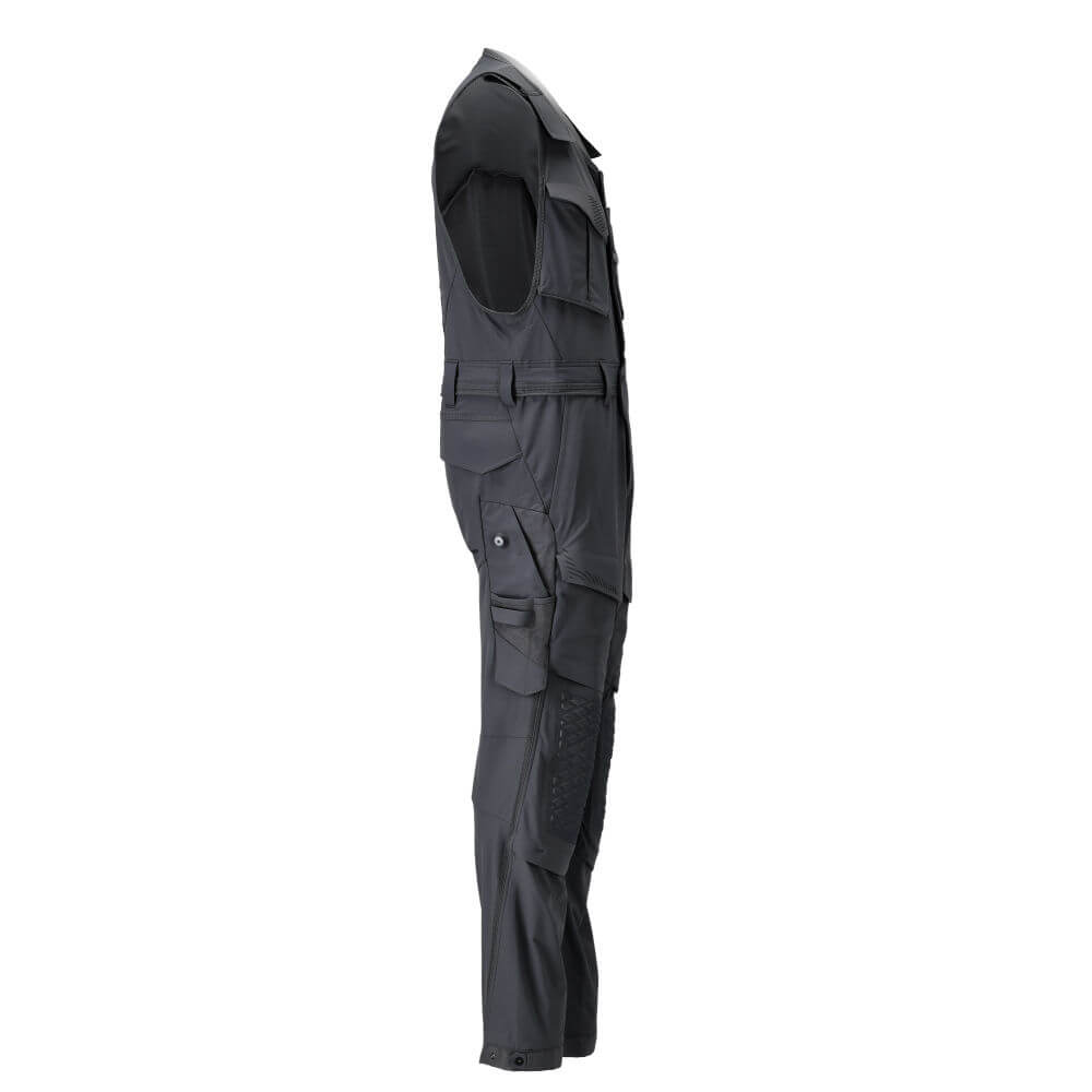 Mascot 4-Way-Stretch Lightweight Durable Combi Suit with Kneepad Pockets 22069-311 Left #colour_black