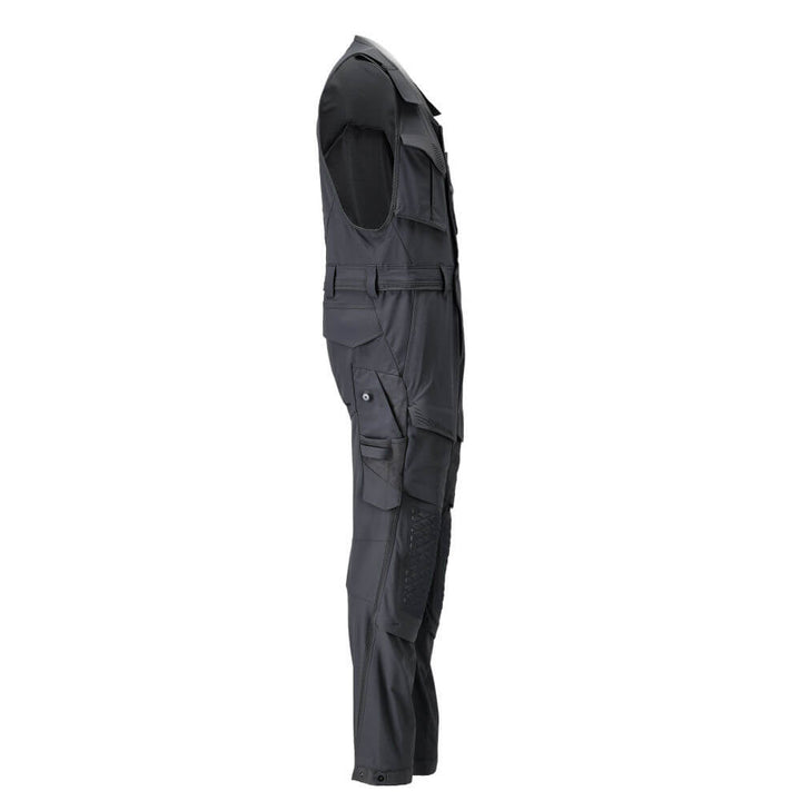 Mascot 4-Way-Stretch Lightweight Durable Combi Suit with Kneepad Pockets 22069-311 Left #colour_black