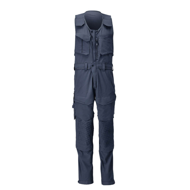 Mascot 4-Way-Stretch Lightweight Durable Combi Suit with Kneepad Pockets 22069-311 Front #colour_dark-navy-blue