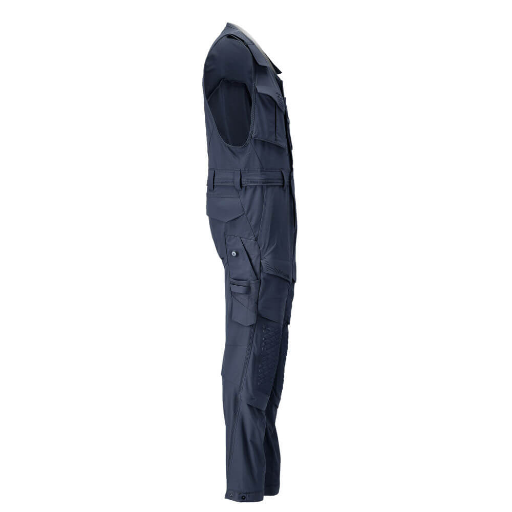 Mascot 4-Way-Stretch Lightweight Durable Combi Suit with Kneepad Pockets 22069-311 Left #colour_dark-navy-blue