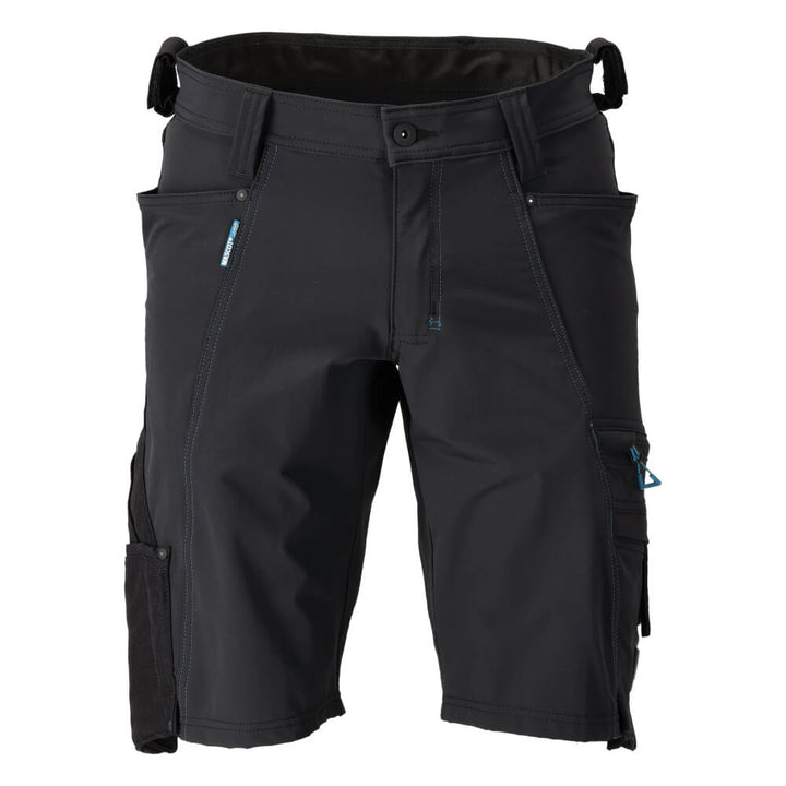 Mascot Advanced Lightweight Highly Durable 4-Way Stretch Shorts 23149-311 Front #colour_black