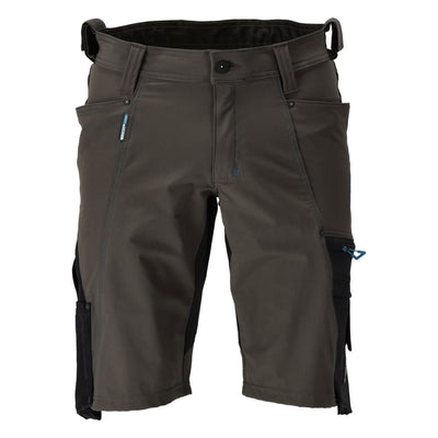 Mascot Advanced Lightweight Highly Durable 4-Way Stretch Shorts 23149-311 Front #colour_dark-anthracite-grey-black