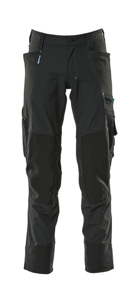 Mascot Advanced Trousers 4-Way-Stretch Kneepad-Pockets 17179-311 Front #colour_black