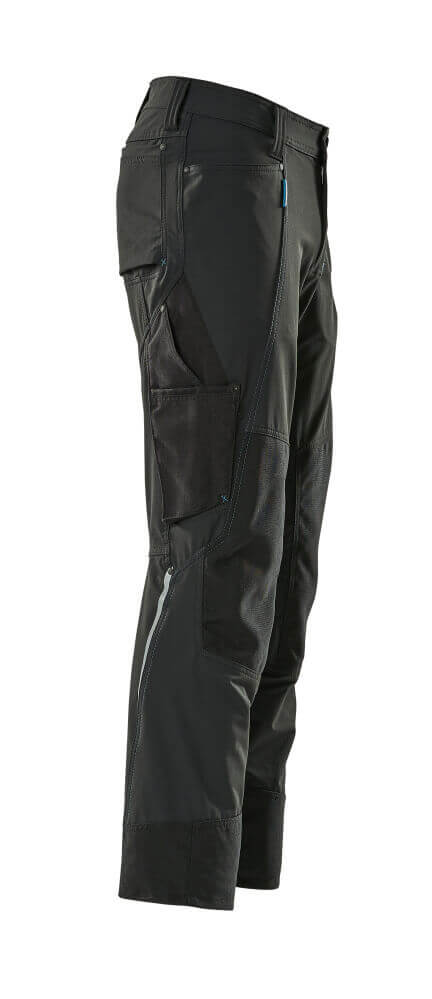 Mascot Advanced Trousers 4-Way-Stretch Kneepad-Pockets 17179-311 Left #colour_black