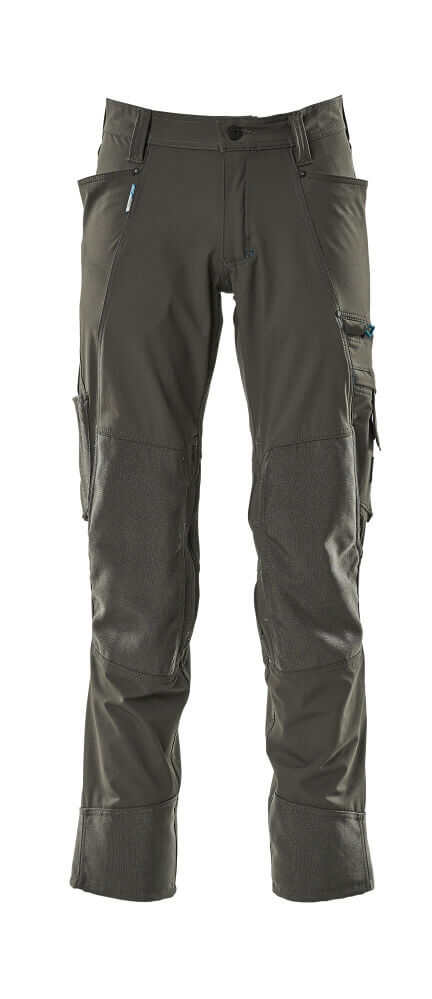 Mascot Advanced Trousers 4-Way-Stretch Kneepad-Pockets 17179-311 Front #colour_dark-anthracite-grey