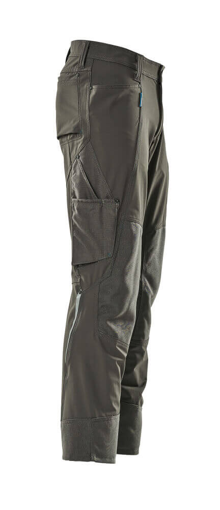 Mascot Advanced Trousers 4-Way-Stretch Kneepad-Pockets 17179-311 Left #colour_dark-anthracite-grey