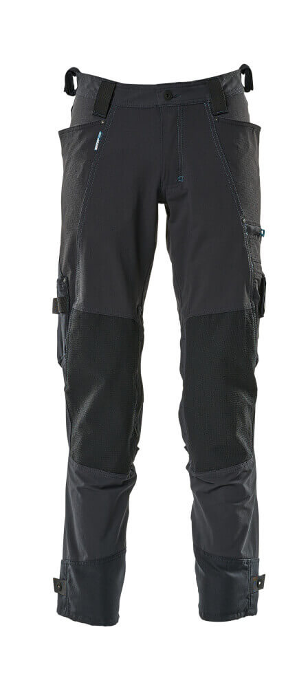 Mascot Advanced Trousers Stretch Kneepad-Pockets 17079-311 Front #colour_dark-navy-blue