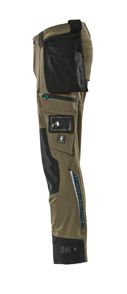 Mascot Advanced Work Trousers 17031-311 Right #colour_moss-green