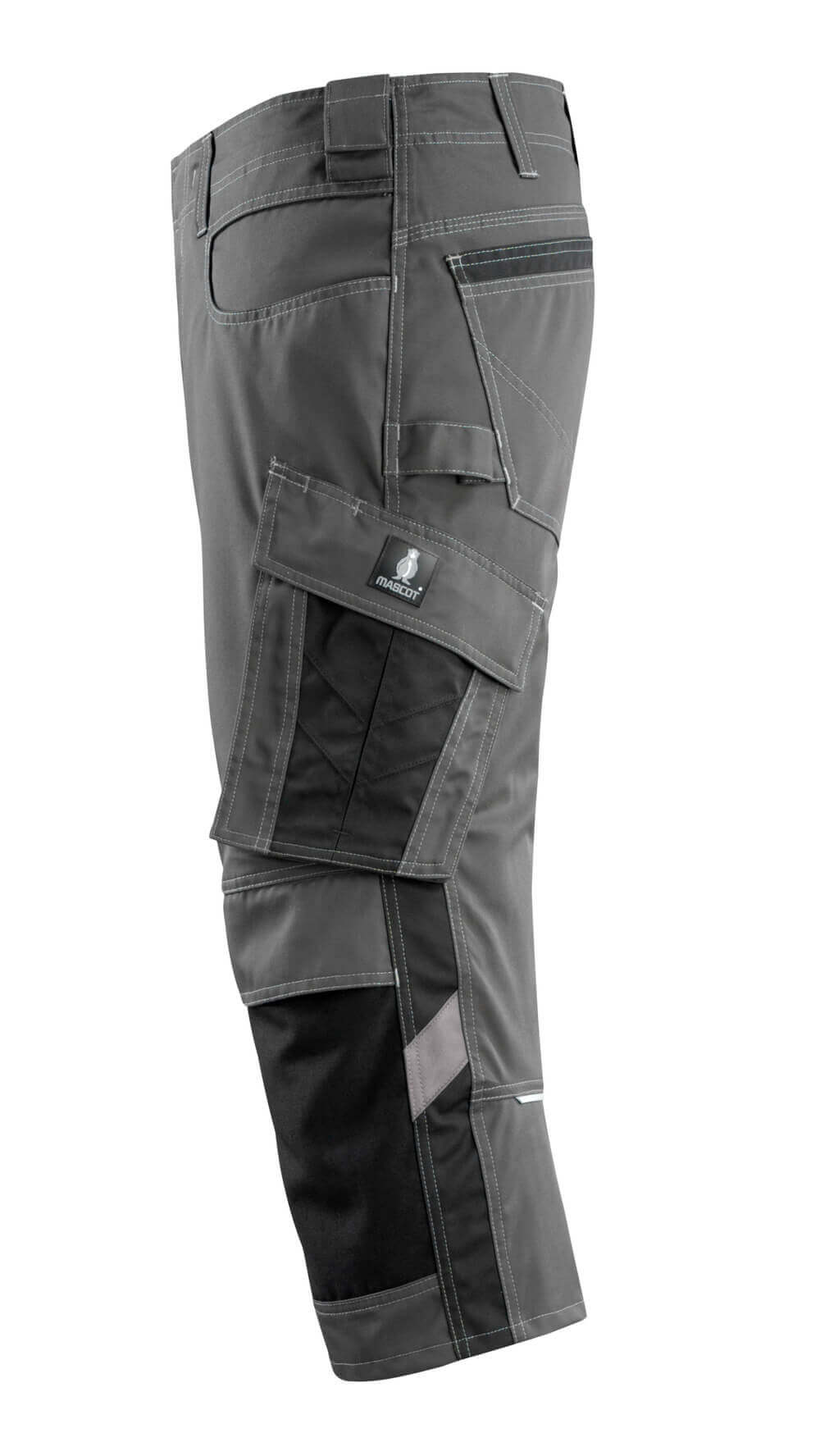 Mascot Altona 3-4 Trousers Kneepad-Pockets Two-Tone 14149-442 Right #colour_dark-anthracite-grey-black