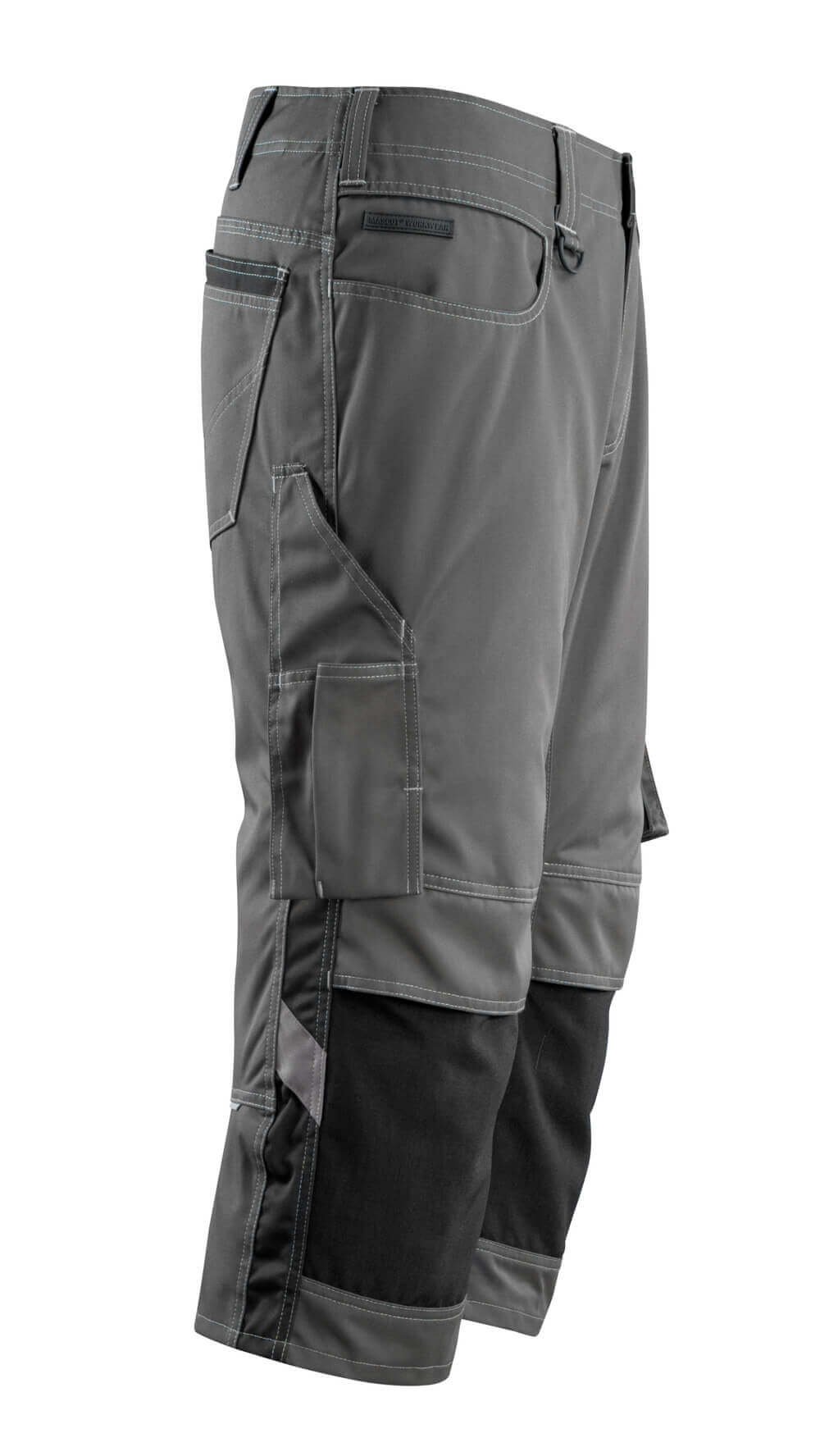 Mascot Altona 3-4 Trousers Kneepad-Pockets Two-Tone 14149-442 Left #colour_dark-anthracite-grey-black