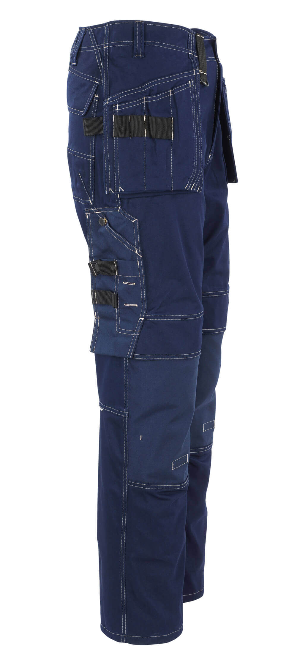 Mascot Atlanta Work Trousers Kneepad and Holster-Pockets 06131-630 Left #colour_navy-blue