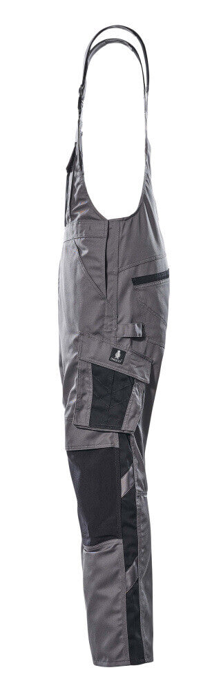 Mascot Augsburg Bib-Brace Overall Knee-pad-pockets 12169-442 Right #colour_anthracite-grey-black