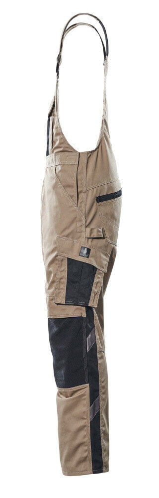 Mascot Augsburg Bib-Brace Overall Knee-pad-pockets 12169-442 Right #colour_light-khaki-black