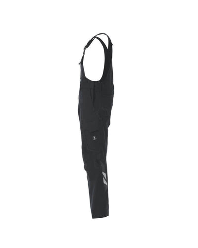 Mascot Bib & Brace with Cordura Kneepad Pockets 20769-563 Right #colour_black