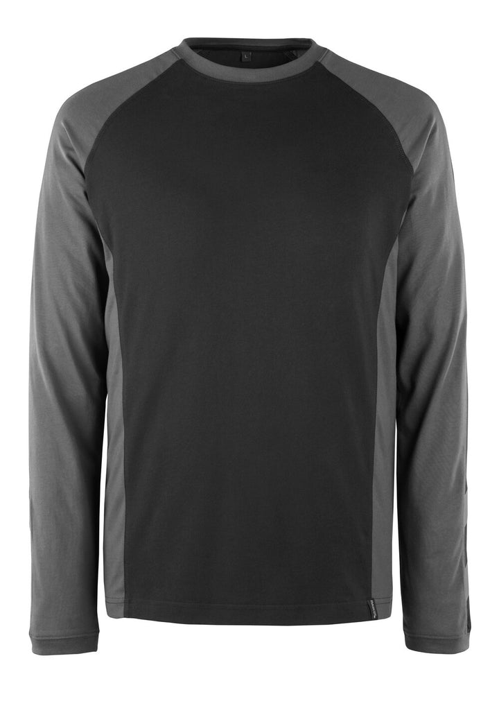 Mascot Bielefeld Long Sleeved T-shirt 50568-959 Front #colour_black-dark-anthracite-grey