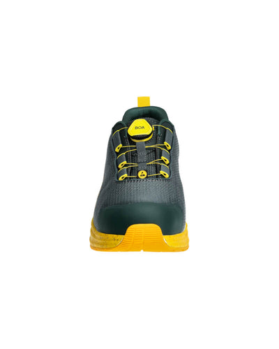 Mascot Composite Toe Cap ESD BOA S1PS Safety Shoes F1601-909 Right #colour_forest-green-sunflower-yellow