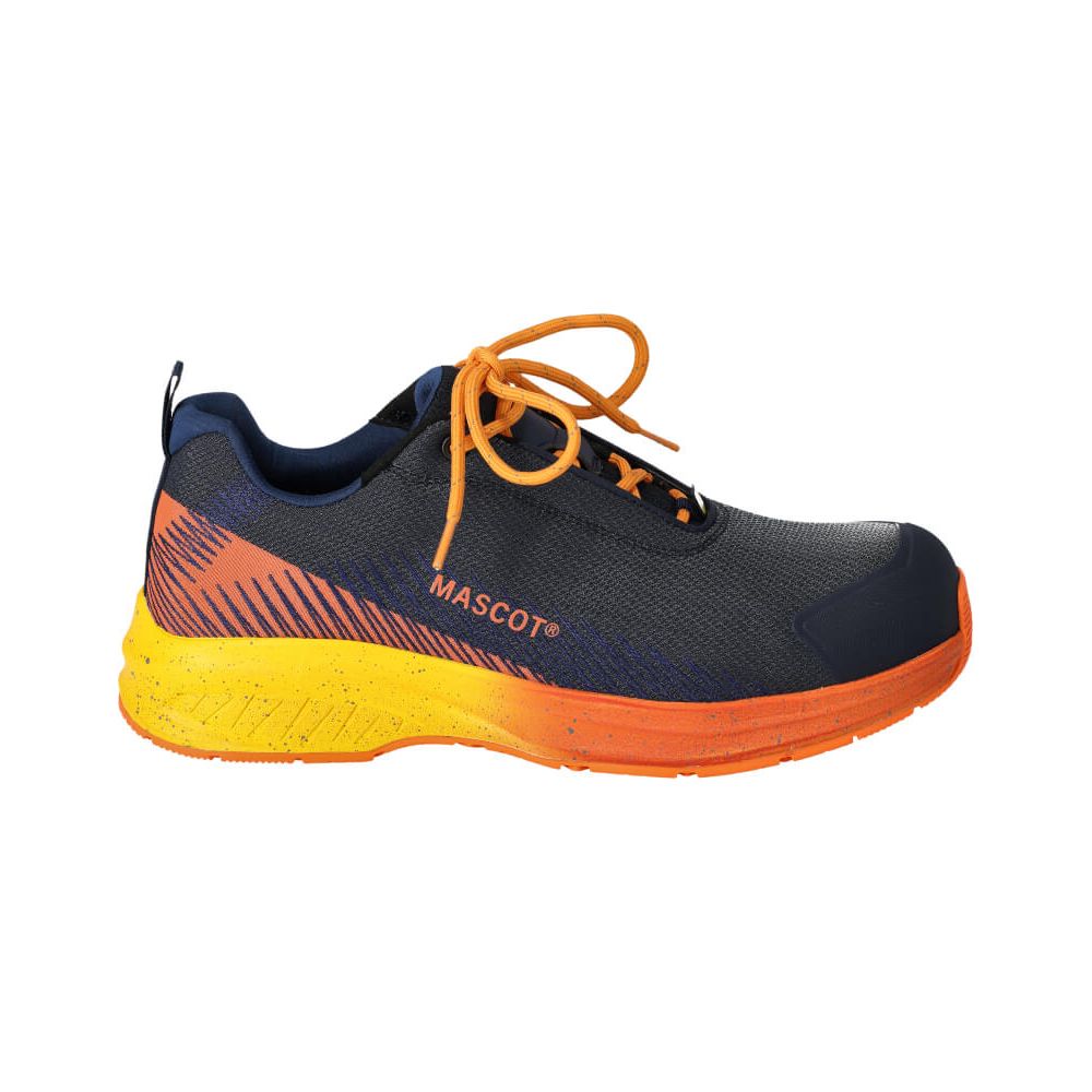Mascot Composite Toe Cap S1PS ESD Safety Shoes F1600-909 Front #colour_dark-navy-bright-orange