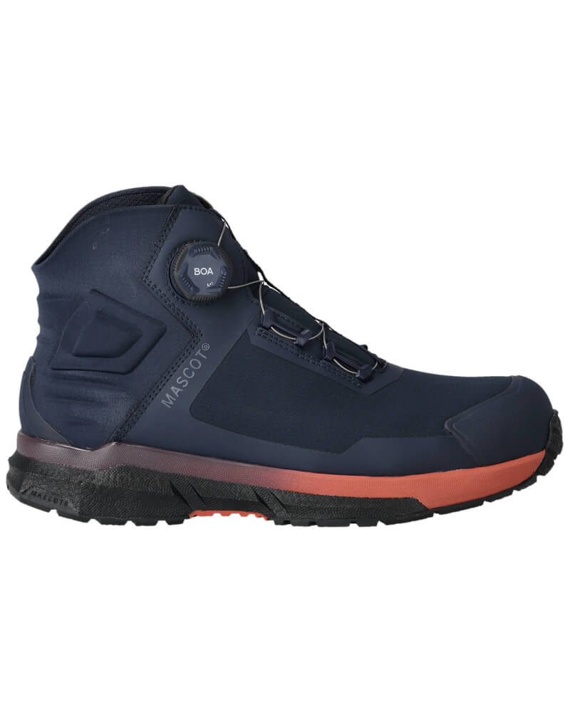 Mascot Composite Toe Cap S3S ESD BOA Safety Boots F1681-704 Front #colour_dark-navy-bordeaux