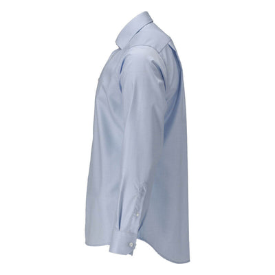 Mascot Cotton Easy Iron Cutaway Collar Shirt 22604-744 Right #colour_light-blue-white-checked