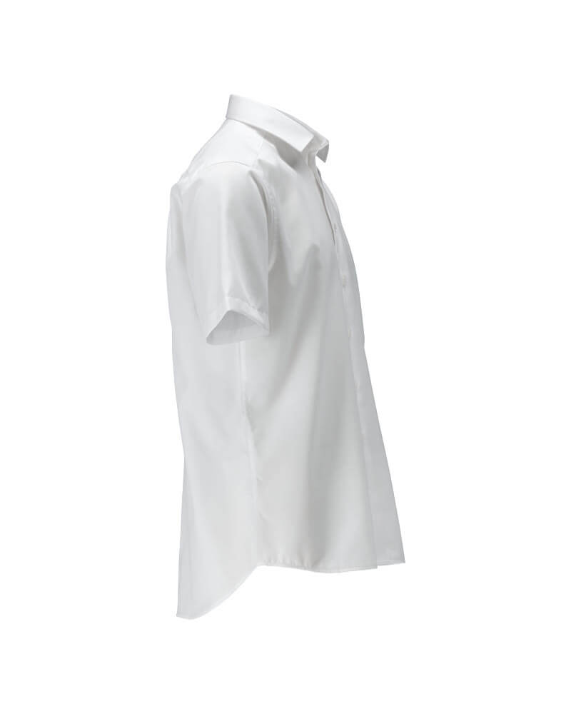 Mascot Cotton Stretch Easy Iron Short Sleeved Shirt 21224-750 Left #colour_white