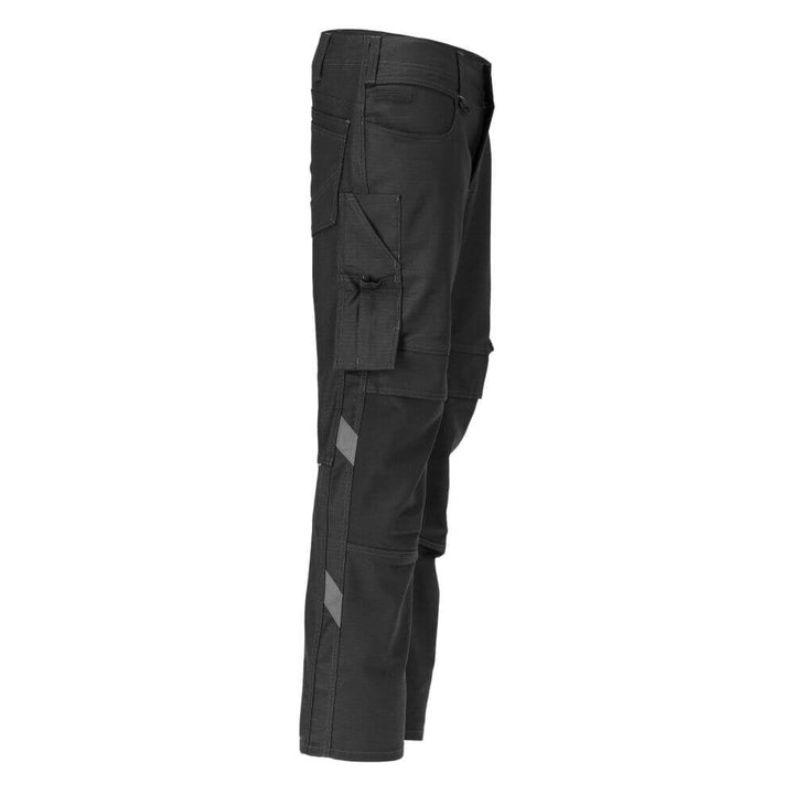 Mascot Durable Ripstop and Cordura Trousers with Kneepad Pockets 20279-459 Left #colour_black