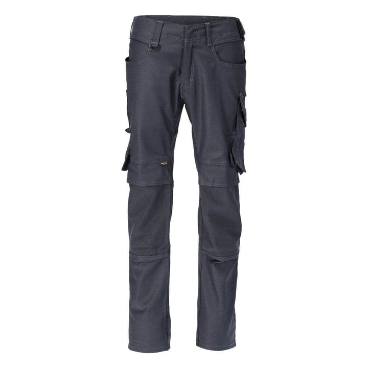 Mascot Durable Ripstop and Cordura Trousers with Kneepad Pockets 20279-459 Front #colour_dark-navy-blue